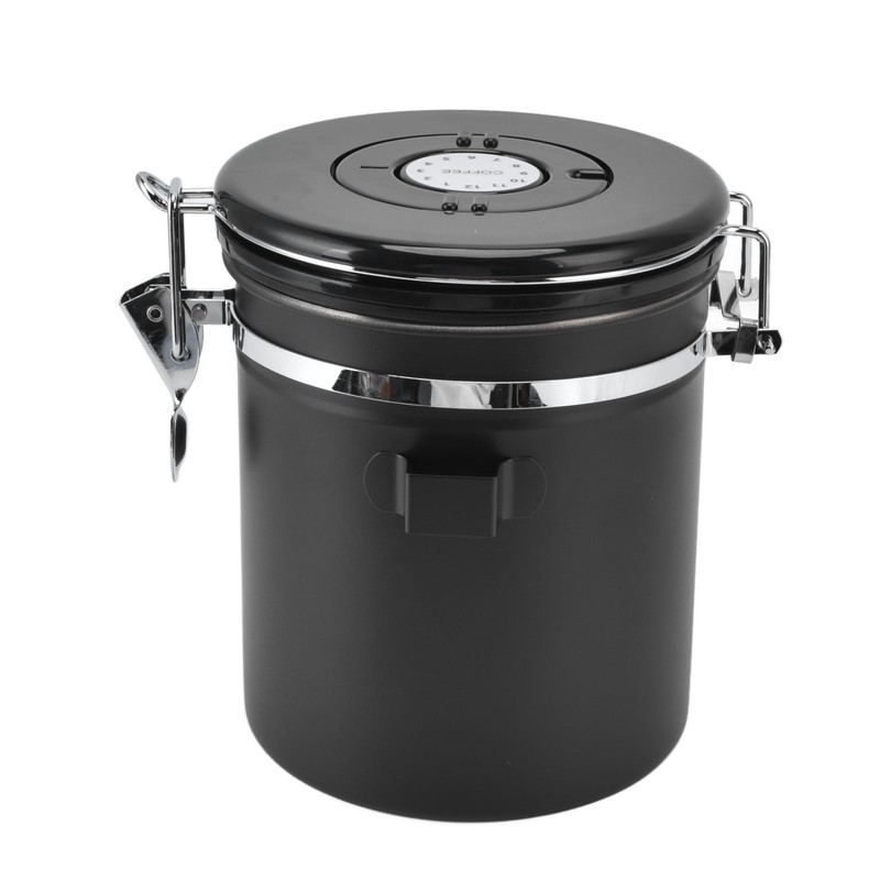 Airtight Coffee Canister Storage Jar Date Tracker CO2 Release Valve
