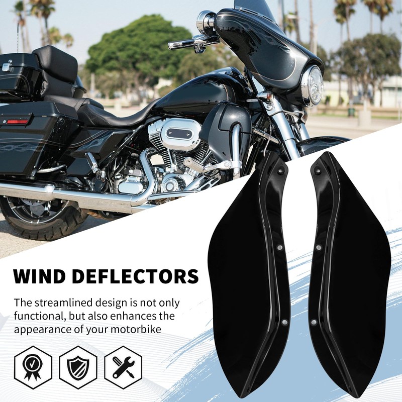 ZUDKSUY Fairing Air Deflectors Kit, Side Wings Windshield Adjustable Wind
