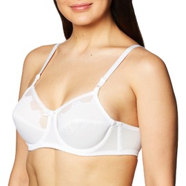 Bali Women's Flower Underwire Bra, White, 40DD