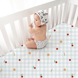 Little Grape Land Cot Bed Fitted Sheets 140 x 70 cm (4 Pack), Ultra Soft Breathable Microfiber, Snug Fit Toddler Bed Sheets, Oeko-Tex 100 Certified