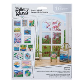 Gallery Glass, Scenery 3 Piece Pattern Set Perfect for Stained Glass DIY Arts and Crafts, 19773