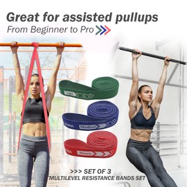 Limm Long Resistance Bands Fabric Band - Pull Up Bands for Working Out - Workout Bands Resistance for Women and Men - Pull Up Assistance Bands for Resistance & Strength Training, Home Workouts