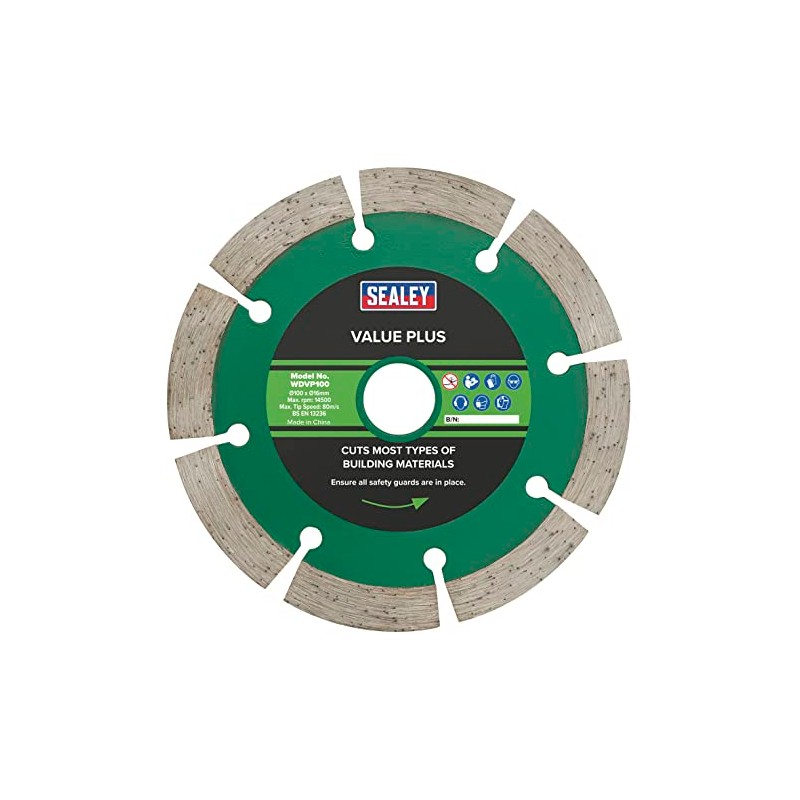Worksafe WDVP100 Ø100 x 16mm Value Plus Diamond Blade