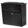 Mail Boss 7172 Townhouse Locking Security Wall Mount Mailbox, Black,