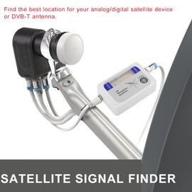 Digital Satellite Finder, Portable Satellite Signal Strength Meter, Satellite Finder TV Digital Signal Strength Meter with Charger and Compass