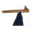 PEG AND RAIL Solid Cherry Shelf Coat Rack with Aged