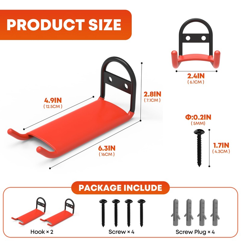 2 Pcs Cornhole Board Hanger Wall Mount, Heavy Duty Cornhole