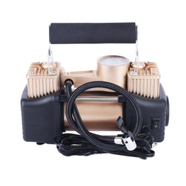 YIYIBYUS Double Cylinder Air Pump Kit, 12V DC Car Dual Cylinder Compressor Kit 150PSI Heavy Duty Metal Air Pump Car Inflatable Tire Inflator for Truck, Car, Motorcycle, Rubber Boat, Inflatable Toy