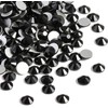 Beadsland 2880pcs Flat Back Crystal Rhinestones Round Gems for Nail Art and Craft Glue Fix,Black,SS3,1.2-1.4mm