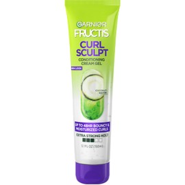 Garnier Garnier Fructis Style Curl Sculpt Conditioning Cream Gel for Bounce & Moisture, 5.1 Fl Oz, 1 Count (Packaging May Vary)