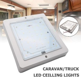 LED Ceiling Light, 12V 9W Car Roof Light, Interior Lamp for Motorhome Caravan Camper RV Trailer Truck Vehicle, White