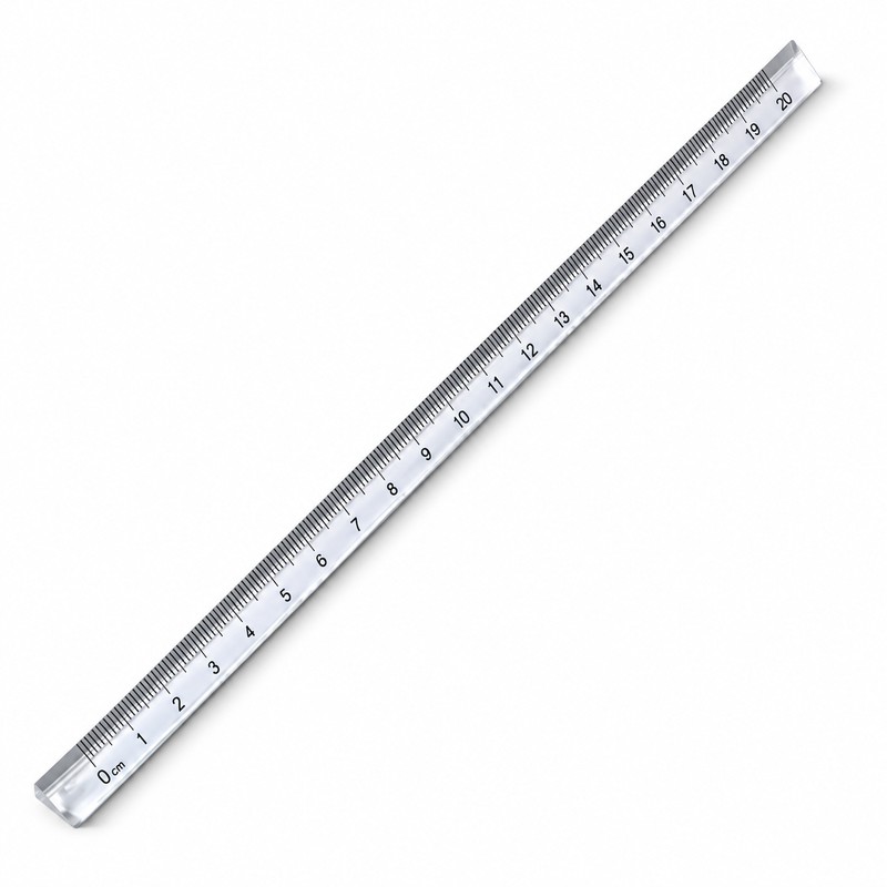 Transparent Triangular Ruler, 15cm/20cm Clear Anti-Roll Measuring & Drawing Tool