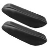 FH Group Premium Faux Leather Black Armrest Cover Semi-Universal Fit,