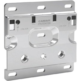 GedoTec Cabinet hanger Cabinet suspension Unterschrankaufhaenger Base unit Buoyancy 240 kg Steel zinc plated for Press-in operation incl. Cover caps white - Metal, Trägerplatte 120 mm