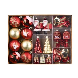 Valery Madelyn Christmas Tree Decorations Christmas Baubles Red Gold 40pcs 6cm Shatterproof Baubles for Christmas Tree Balls Ornaments for Traditional Xmas Decoration