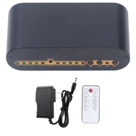 SPDIF Digital Optical Sound 4x2 Switcher 4 in 2 Out Digital Optical Sound 4x2 Splitter with IR Remote Control 100‑240V US Plug