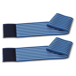 2 blaue elastische Bänder mit Klettverschluss, 100 cm, für ästhetische und therapeutische Behandlungen, Elektroden, Iontophorese