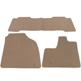 Floor Mats Compatible with 2001-2006 Acura MDX, Floor Mats Carpet Front & Rear Beige 3PC - Nylon by IKON MOTORSPORTS, 2002 2003 2004 2005