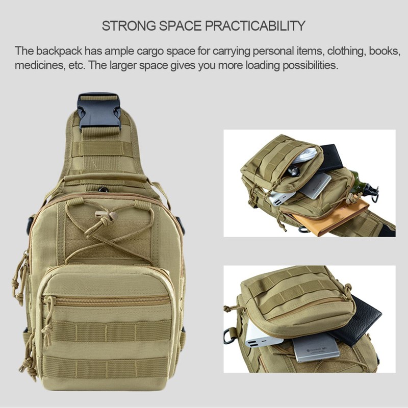 Tactical Chest Bag Molle Chest Sling Pack Backpack Crossbody Bag