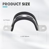 2-3/8 Inch 10 PCS 2 Holes Rubber Cushioned U Bracket