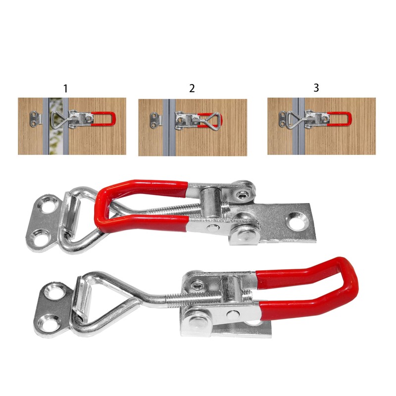 FengZeYing 4 Pcs Adjustable Toggle Clamp, Metal Toggle Latch Non-Slip