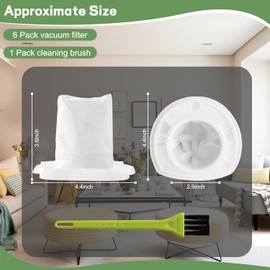 6 Pcs HNVCF Filter Replacement, Compatible with Black and Decker Hand Vacuums CHV1410L HHVI315JO42 CHV9610 CHV1210 CHV1510 CHV1410L32 HHVI315JO32 HHVI320JR02 BDH2000L 90558113-01