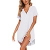Ekouaer Womens Nightgowns Soft for Older Women Cotton Button Down