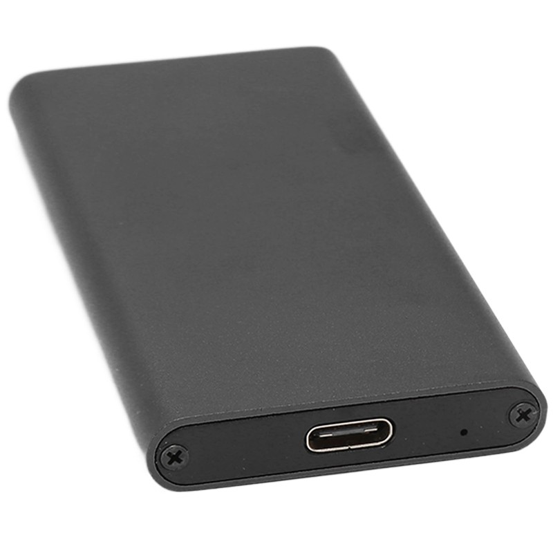Tyep C to MSATA Enclosure Aluminum Alloy USB3.1 Gen2 Type