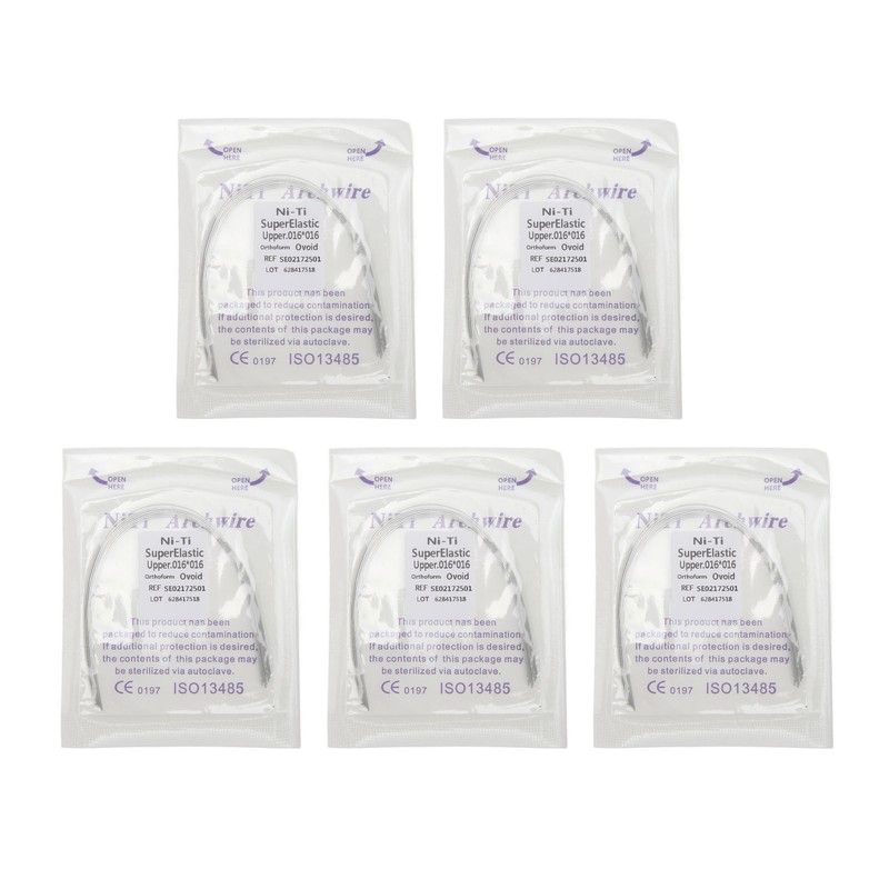 50pcs Teeth Nickel Titanium Wire Square Elasticity Medical Metal Orthodontics