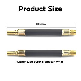 2 Stück Ventilverlängerung Autoventil Verlängerung,Ventile Adapter Reifenventilverlängerung Reifenventil Reifenfüllschlauch Gummi Universal Flexible Tire Valve Extenders,für Auto LKW Scooter Fahrrad