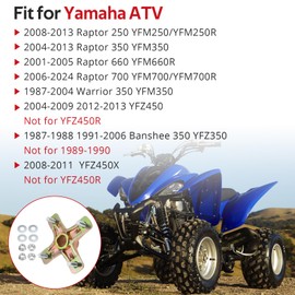 JAVIK Rear Wheel Hub Kit Fit for Yamaha Banshee 350 Warrior 350 YFZ450 YFZ450X Raptor 700 660 350 250 1987-2024, OEM# 1PE-F53K0-00-00 1PE-F5383-00-00