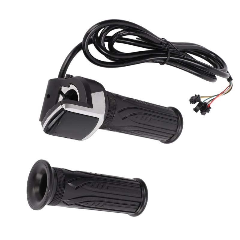 1 Pair Handlebar Throttle Grip Universal LED Display Wire Twist