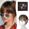 XFSRG Clip-In Ponytail Real Hair Clip-In Bangs with Temples Top