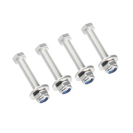 REPAIROCK 4 Pcs Jack Plate Bolt for Boat for Yacht Replacement Durable Silver Tone Auto Replacement Parts
