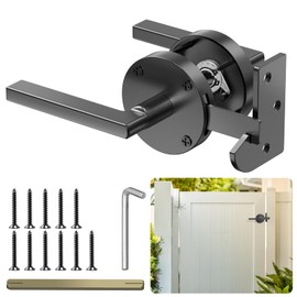 Velfree Double Sided Gate Latch, Heavy Duty Gate Latch for Wooden Fence, Swinging Door Latch Gate Hardware for Outdoor Fence, Wood Gates, Pool Gate, Backyard, Garden