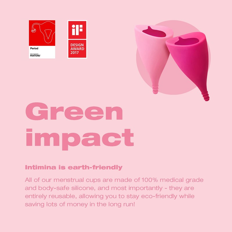 INTIMINA Lily Cup Compact Size B - Collapsible Period Cup