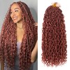8 Packs Goddess Locs Crochet Hair, 18 Inch Boho Faux