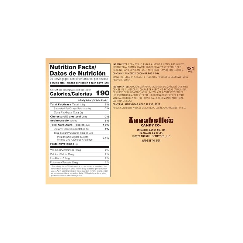 Big Hunk Almond Candy Bar, 1.8 Ounce - Bulk 24