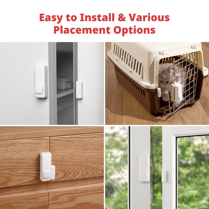 SwitchBot Door Window Contact Sensor 3 Pack, Wireless Home Security