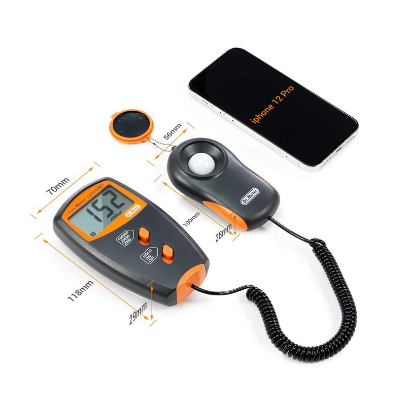 Luxmeter, Dr.meter Belichtungsmesser Digital Lux Meter Lichtmessung Beleuchtungs messgerät LX1010B