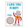 Robot Valentine's Day Scratch Off Card for Kids, DIY Scratch