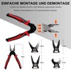 Pindex 5-in-1 Multifunctional Pliers Set in Case for Workshop, Interchangeable