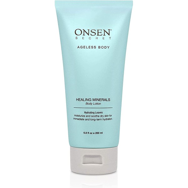 Onsen Secret Natural Daily Moisturizing Body Lotion w/Smoothing Organic Shea Butter for Normal to Dry Skin w/Healing Minerals, Jojoba, Aloe Vera, Vitamin E & Rice Bran Non-Greasy (Hydrating Leaves)