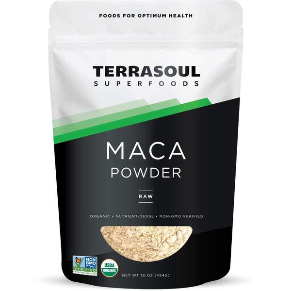 Terrasoul Superfoods Organic Raw Maca Powder, 1 Lb - Premium Quality | Supports Increased Stamina & Energy