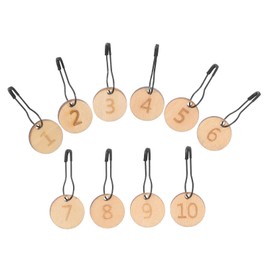 Operitacx 10pcs Wool Knitting Accessories Crochet Stitch Markers Beading Needle Tools Stitch Markers Ring Knitting Crochet Markers Small Stitch Markers Knitting Marker Threader Kit Wooden