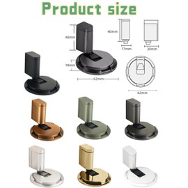 LALOCAPEYO Mechanical Floor Door Stopper,Windproof Door Stopper Indoor Heavy Duty Floor, Height-Adjustable (5-20MM) Heavy Duty Door Stop Door Holde (Sub Black)