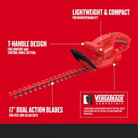 Craftsman Hedge Trimmer, 17-inch, Corded (CMEHT150)