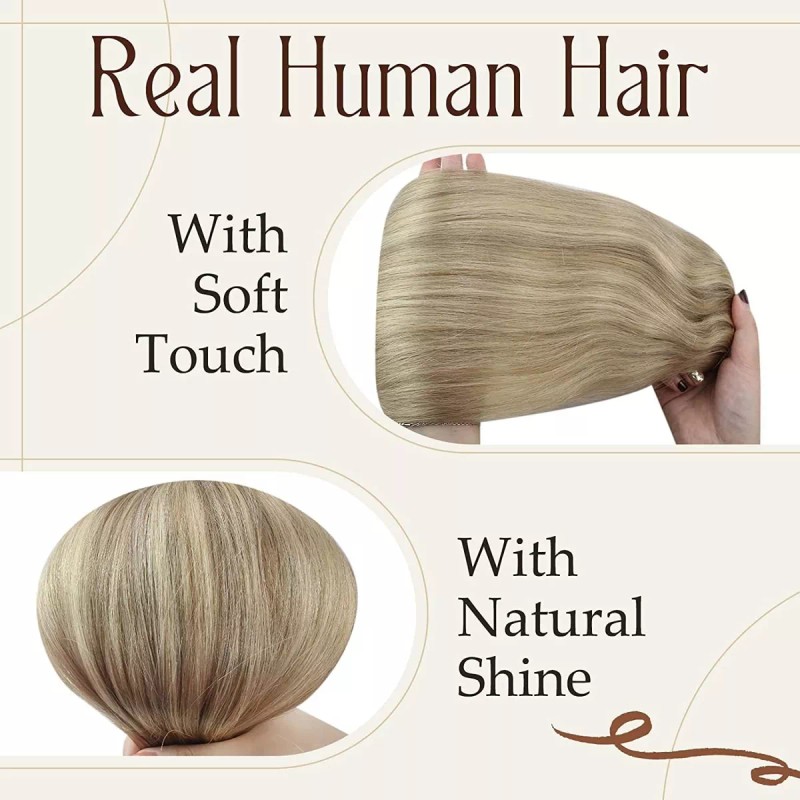 sunny hair Extensiones Cabello Natural 14in Rubio Ceniza Oscuro R