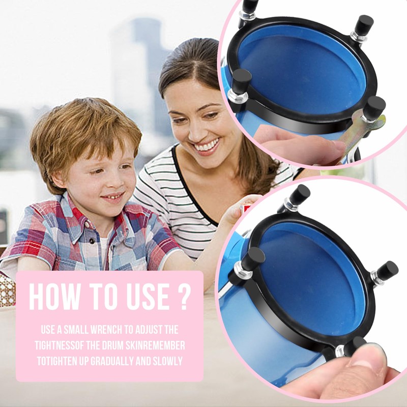 Soulmate Bongo Drum 4'' and 5'' Set for Adults Beginners,