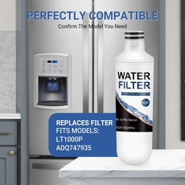 RWF4700AC Water filter for LG, HDX FML-5, GF-1000P, FL-RF46, WS646A, CWMF002 (NSF Certified) Refrigerator Replacement Filter 3-Pack.